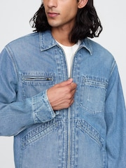 Gap Zip-Up Denim-Hemdjacke - Bild 4 von 5