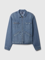 Gap Zip-Up Denim-Hemdjacke - Bild 5 von 5
