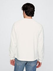 Gap White Heavyweight Long Sleeve Mock Neck T-Shirt - Image 2 of 5