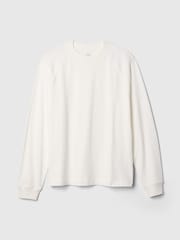 Gap White Heavyweight Long Sleeve Mock Neck T-Shirt - Image 5 of 5