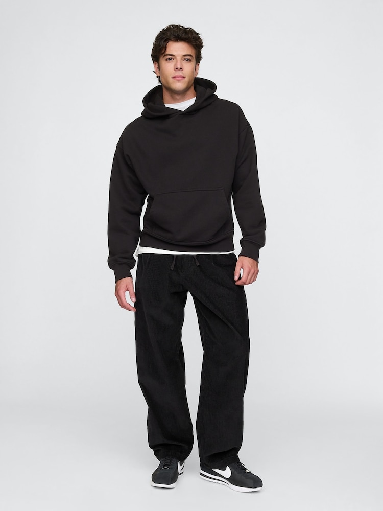 Gap Black Baggy Pleated Corduroy Trousers - Image 1 of 5