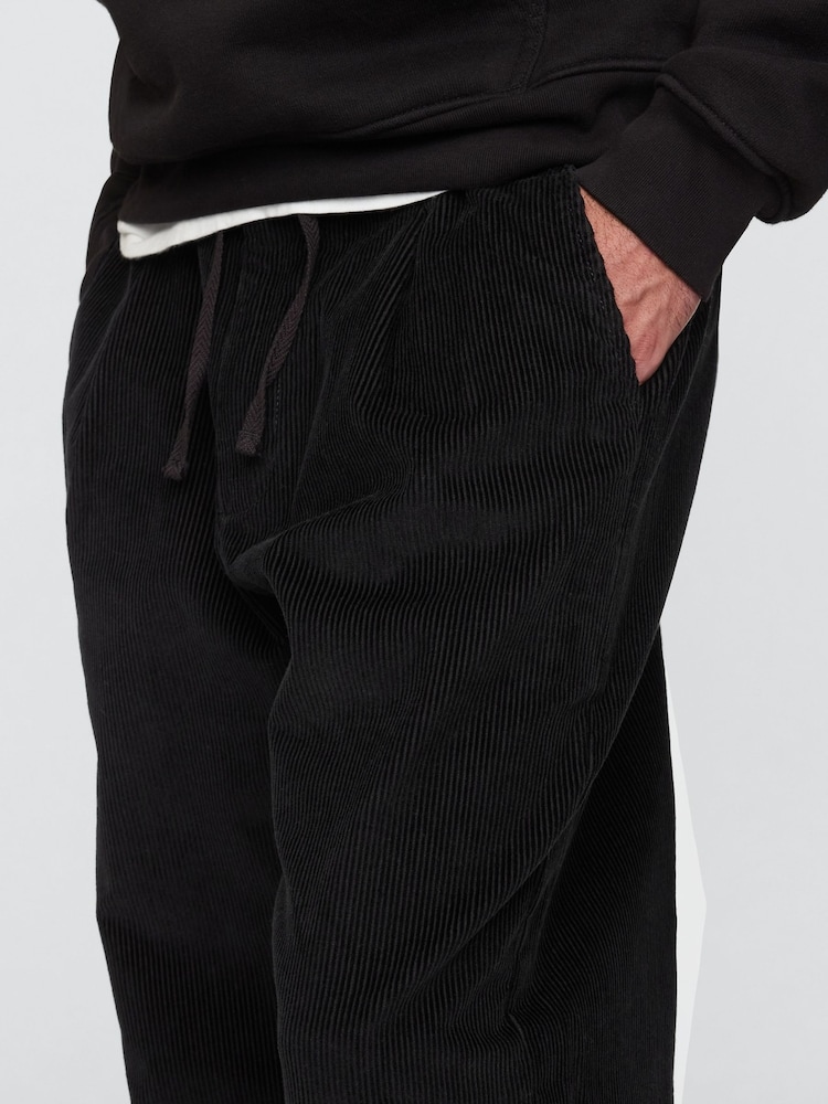 Gap Black Baggy Pleated Corduroy Trousers - Image 5 of 5