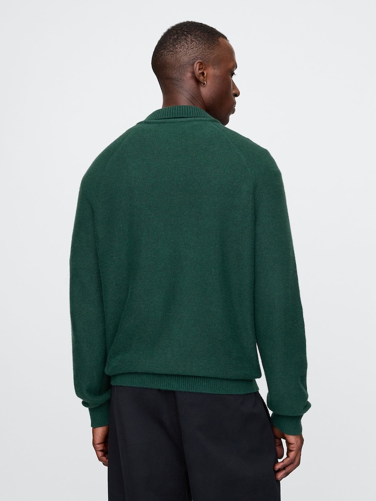 Gap Green CashSoft Polo Neck Jumper - Image 2 of 5 Gap Green CashSoft Polo Neck Jumper - Image 2 of 5