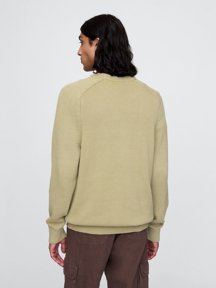 Gap Green Raglan Crew Neck Jumper - Image 2 of 5