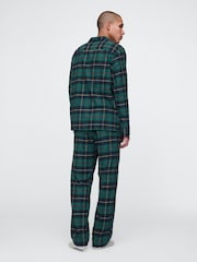 Gap Green Adult Poplin Pyjama Top and Bottoms Set - Image 2 of 5