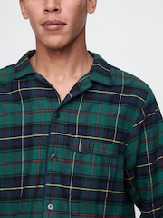 Gap Green Adult Poplin Pyjama Top and Bottoms Set - Image 4 of 5