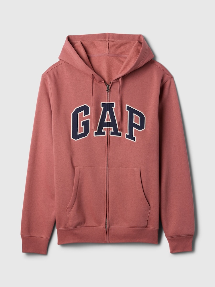 Gap Red Relaxed Logo Zip Up Hoodie - Image 4 of 4