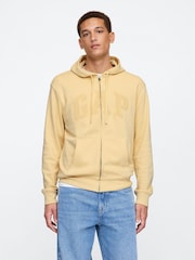 Amarillo - Cremallera - Sudadera con capucha y logo en arco de Gap - Imagen 1 de 4