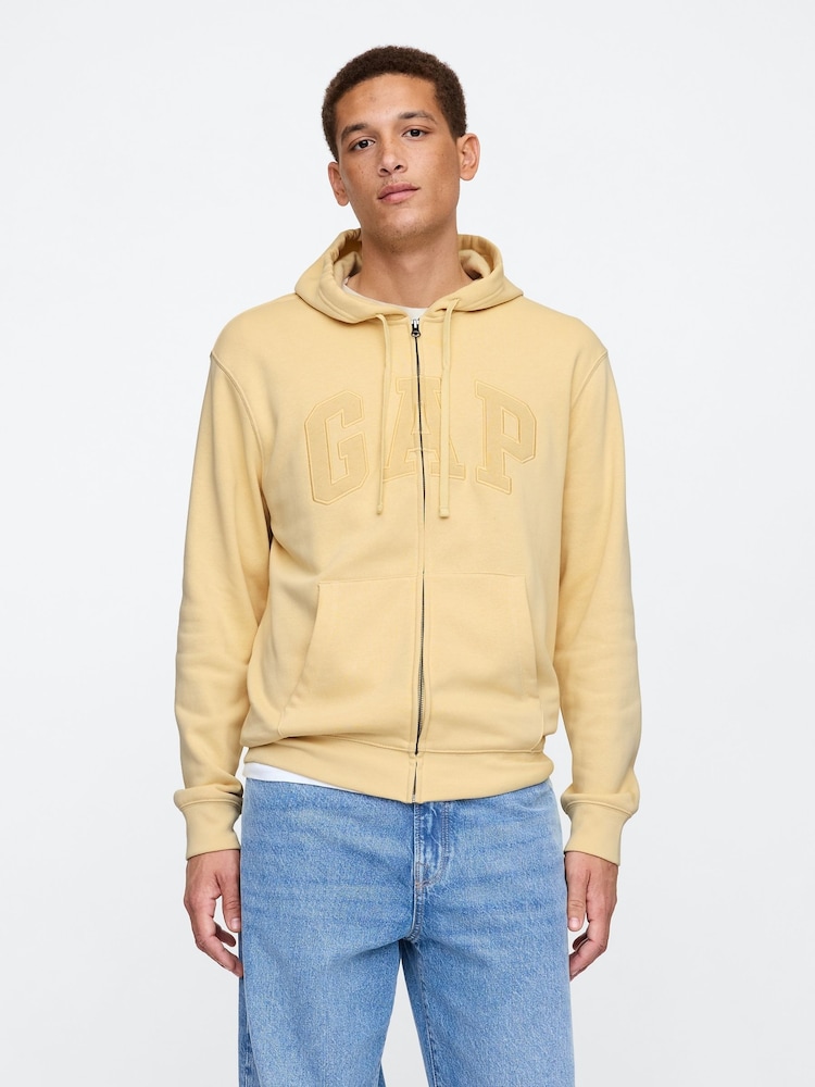 Amarillo - Cremallera - Sudadera con capucha y logo en arco de Gap - Imagen 1 de 4