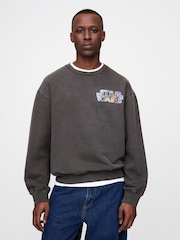 Gap Black Star Wars Oversized Graphic Jumper - Image 1 of 5