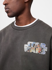 Gap Black Star Wars Oversized Graphic Jumper - Image 4 of 5