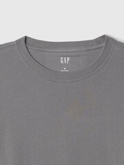 Gap Dark Grey Long Sleeve Everyday 100% Cotton Crew Neck T-Shirt - Image 4 of 5