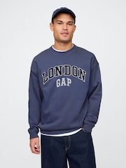 Gap Blue London Logo Crew Neck Sweatshirt - Image 1 of 5