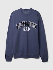 Gap Blue London Logo Crew Neck Sweatshirt - Image 4 of 5