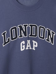 Gap Blue London Logo Crew Neck Sweatshirt - Image 5 of 5
