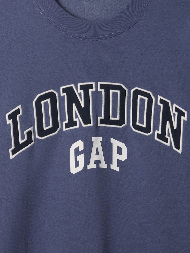 Gap Blue London Logo Crew Neck Sweatshirt - Image 5 of 5
