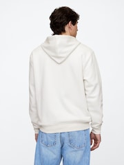 Gap White Relaxed Logo Zip Up Hoodie - Image 2 of 4