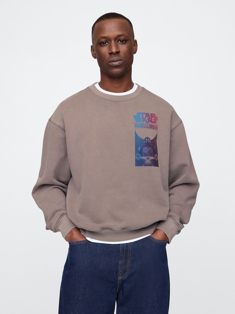 Gap Brown Star Wars Oversized Graphic Jumper - Image 1 of 5