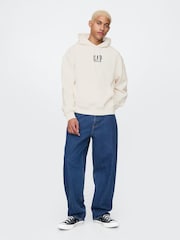Gap White Vintage Soft Logo Hoodie - Image 3 of 5