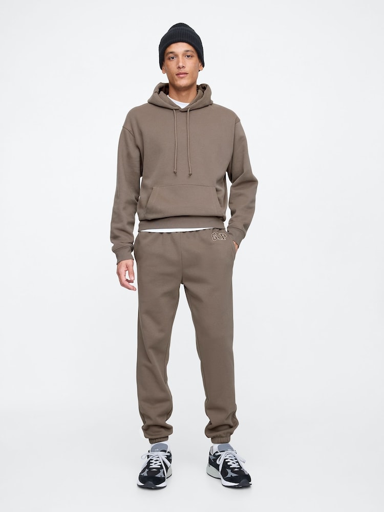 Gap Brown Logo Fleece-Lined Joggers - Image 1 of 4