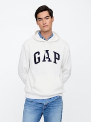 Gap White Pullover Arch Logo Hoodie - Image 1 of 4