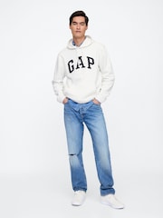 Gap White Pullover Arch Logo Hoodie - Image 3 of 4
