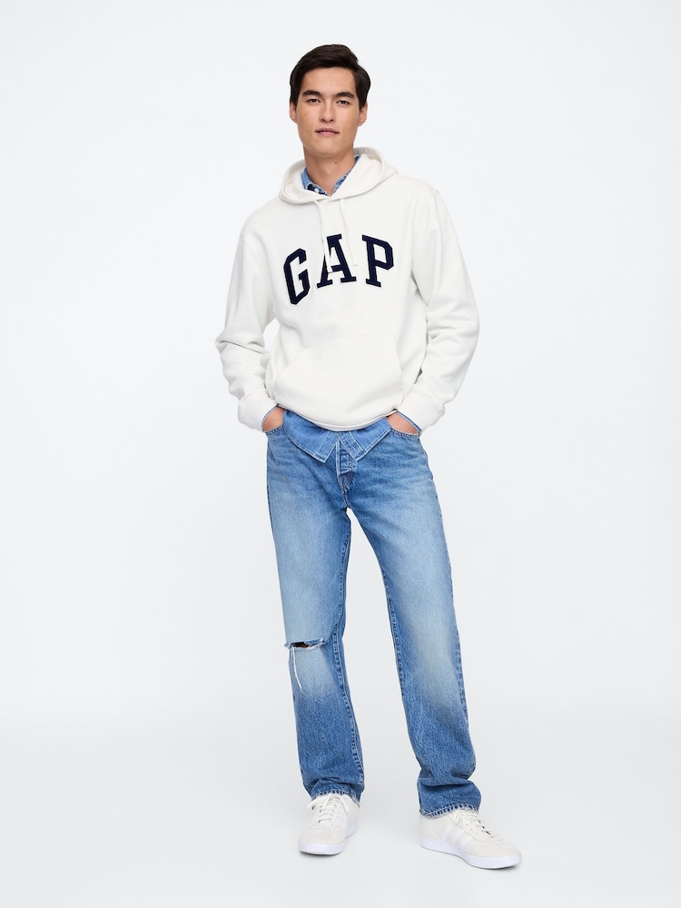 Gap White Pullover Arch Logo Hoodie - Image 3 of 4