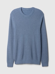 Gap Blue Shaker-Stitch Crew Neck Jumper - Image 4 of 5