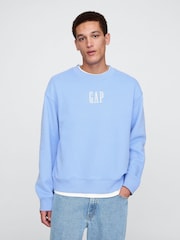 Gap Blue Vintage Soft Logo Jumper - Image 1 of 1