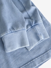 Blau - Gap – Langarm T-Shirt aus schwerem Material mit Tasche - Bild 7 von 8