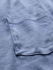 Blau - Gap – Langarm T-Shirt aus schwerem Material mit Tasche - Bild 8 von 8