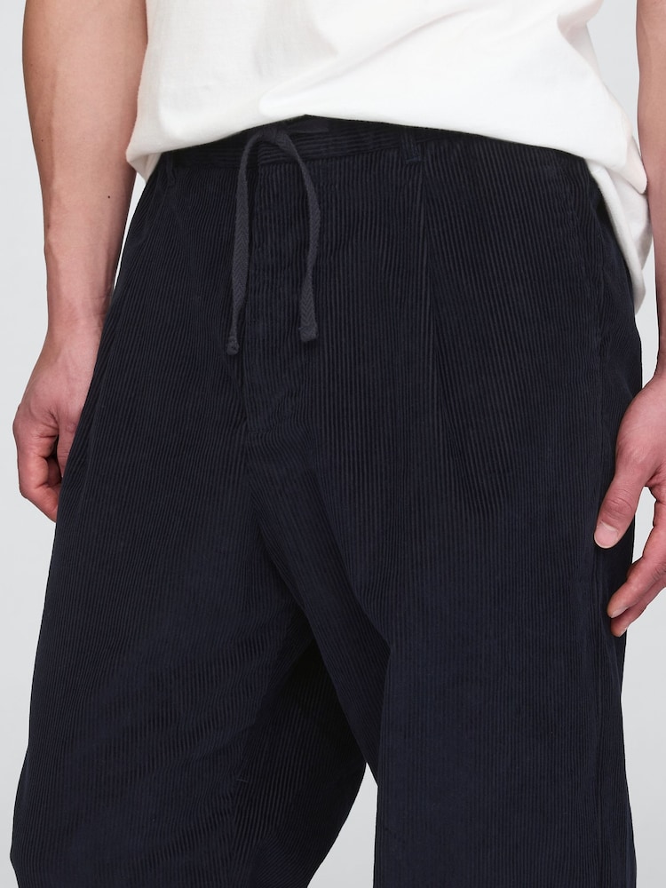 Gap Blue Baggy Pleated Corduroy Trousers - Image 5 of 5