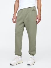 Gap Olive Green Logo Fleece-Lined Joggers - Image 1 of 4