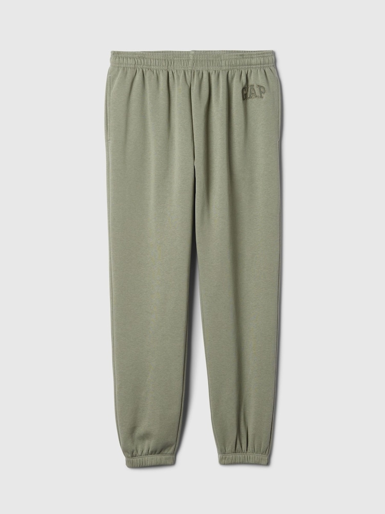 Gap Olive Green Logo Fleece-Lined Joggers - Image 4 of 4