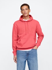Gap Coral Pink Pullover Arch Logo Hoodie - Image 1 of 4