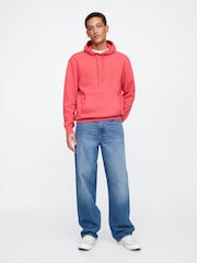 Gap Coral Pink Pullover Arch Logo Hoodie - Image 3 of 4