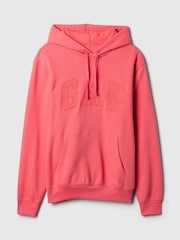 Gap Coral Pink Pullover Arch Logo Hoodie - Image 4 of 4