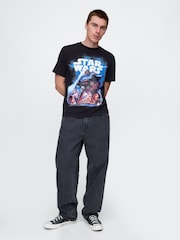 Черный Darth Vader - Gap Star Wars хлопковая футболка - Image 3 of 6