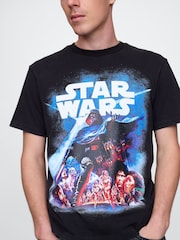 Черный Darth Vader - Gap Star Wars хлопковая футболка - Image 4 of 6