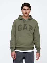Gap Khaki Green Pullover Arch Logo Hoodie - Image 1 of 4