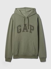 Gap Khaki Green Pullover Arch Logo Hoodie - Image 4 of 4