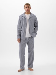 Gap Blue Gingham Cotton Poplin Long Pyjamas - Image 1 of 3