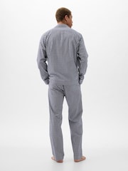Gap Blue Gingham Cotton Poplin Long Pyjamas - Image 2 of 3