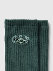 Gap Green Adults Star Wars Logo Crew Socks - Image 2 of 2
