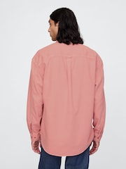 Gap Pink UltraSoft Long Sleeve Oversized Denim Shirt - Image 2 of 5