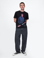 Gap Black Darth Maul Star Wars Cotton Crew Neck T-Shirt - Image 1 of 3