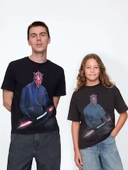 Gap Black Darth Maul Star Wars Cotton Crew Neck T-Shirt - Image 2 of 3