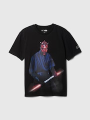 Gap Black Darth Maul Star Wars Cotton Crew Neck T-Shirt - Image 3 of 3
