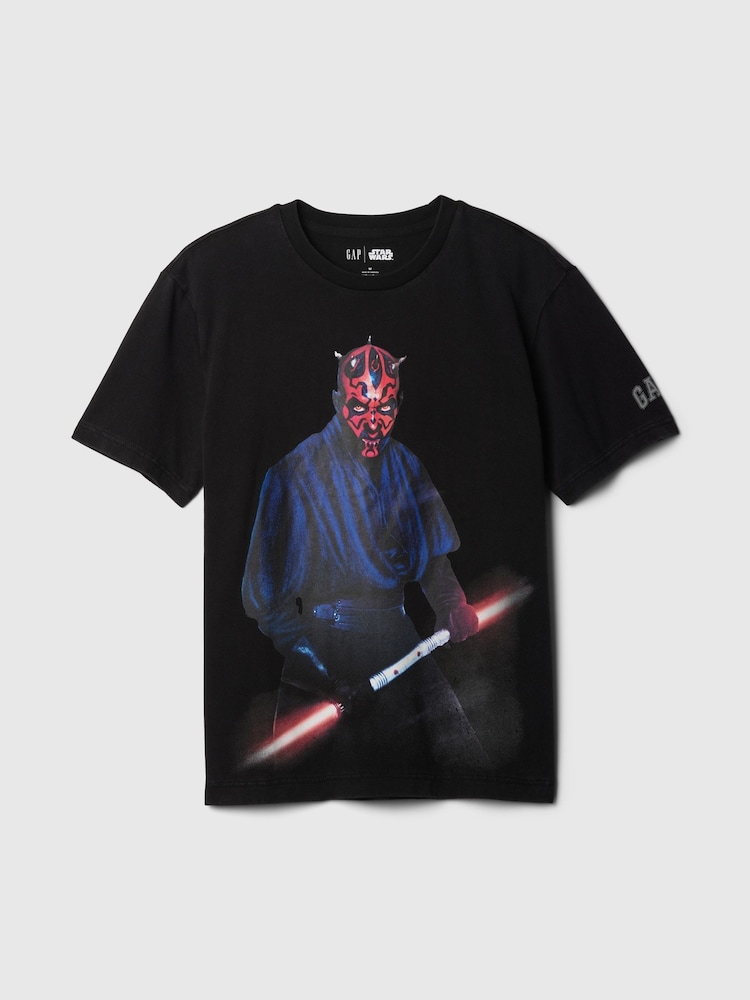 Gap Black Darth Maul Star Wars Cotton Crew Neck T-Shirt - Image 3 of 3