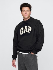 Gap Black Long Sleeve Logo Waffle Knit T-Shirt - Image 1 of 5